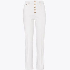 Tory Burch Button Fly white Jeans